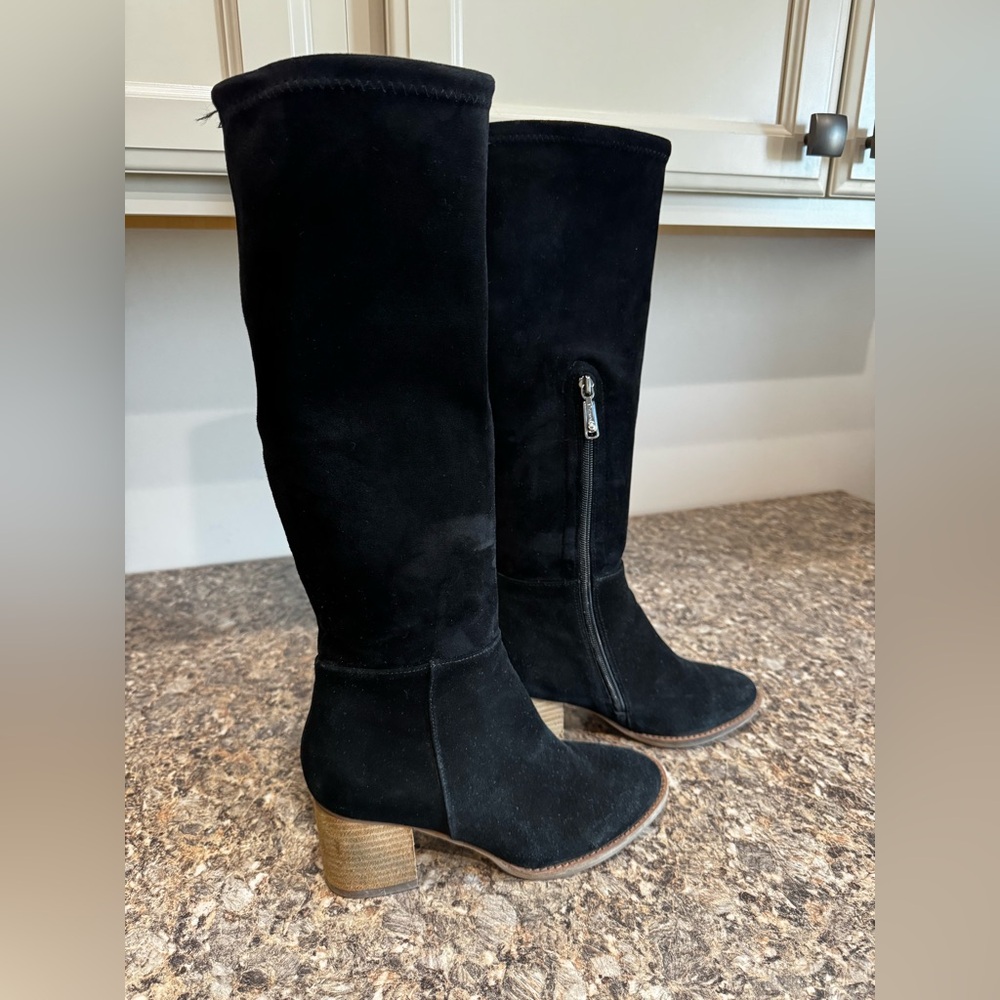 Blondo Black Suede Knee-High Waterproof Boots